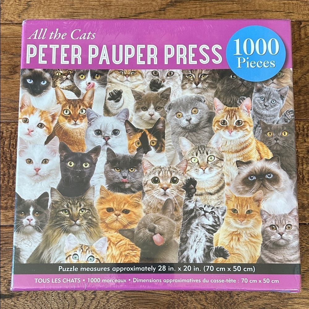 Peter Pauper Press All The Cats 1000 Piece Jigsaw Puzzle New NIB Sealed 28" x 20